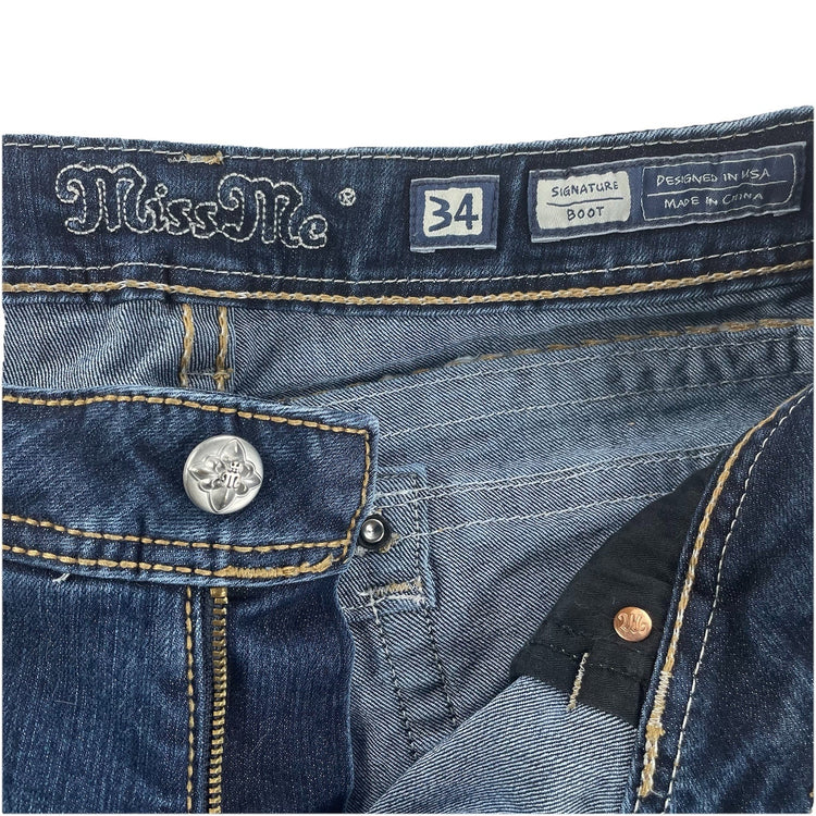 Womens Vintage Miss Me Signature Bootcut Jeans Size 34