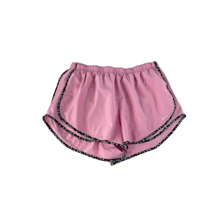 Womens Nike Pink Running Shorts With Floral Lining Size 2X