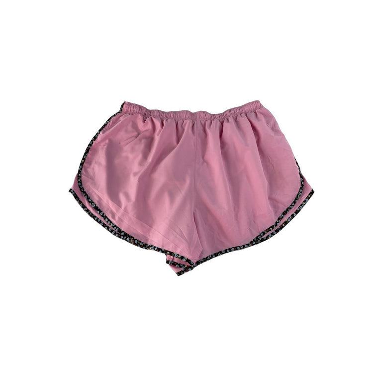 Womens Nike Pink Running Shorts With Floral Lining Size 2X