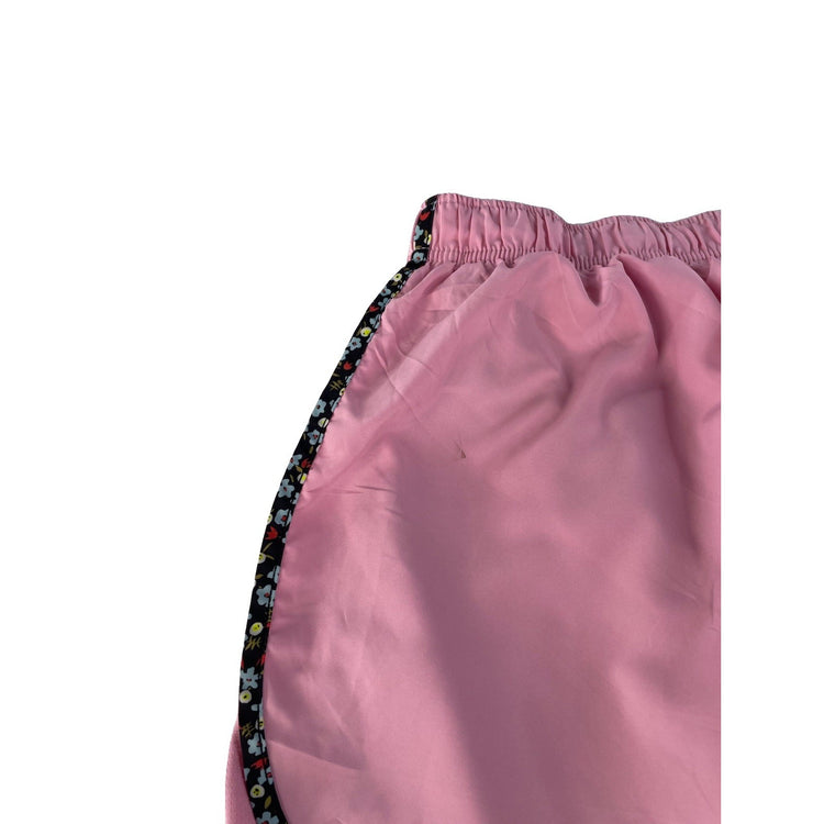 Womens Nike Pink Running Shorts With Floral Lining Size 2X