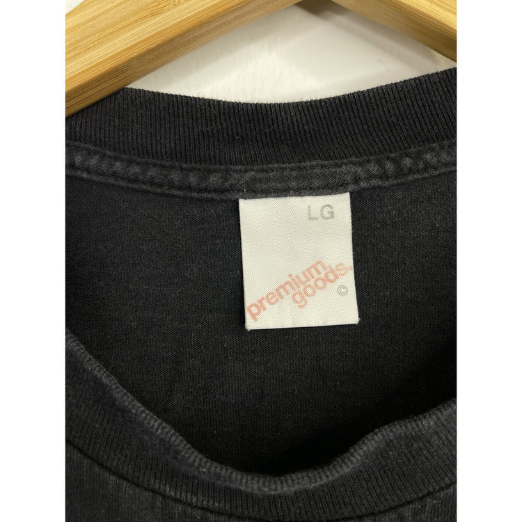 Mens Premium Goods “Houston” Black Long Sleeve T-shirt Size L