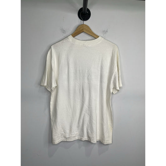 Adult White Vintage 90s Maui Built Hawaii Whale Ocean Nature T-Shirt Sz XL