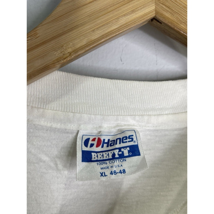 Adult White Vintage 90s Maui Built Hawaii Whale Ocean Nature T-Shirt Sz XL