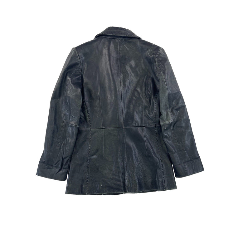 Women’s Mossimo Snap On Leather Jacket Size XS