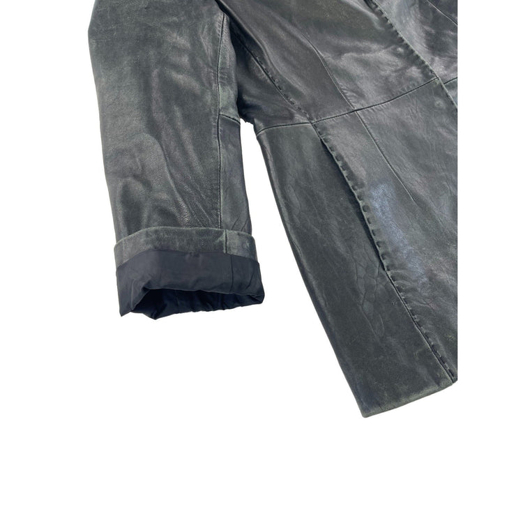 Women’s Mossimo Snap On Leather Jacket Size XS