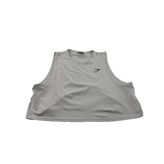 Womens Gymshark White Mesh Tank Top Size M