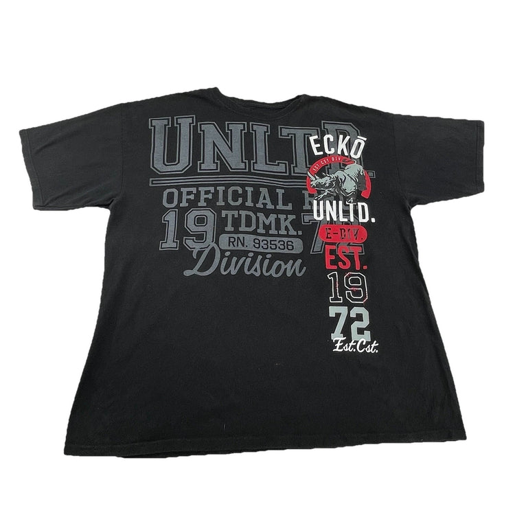 Mens 2010s Ecko Unltd Black Graphic Tee Size 2xl