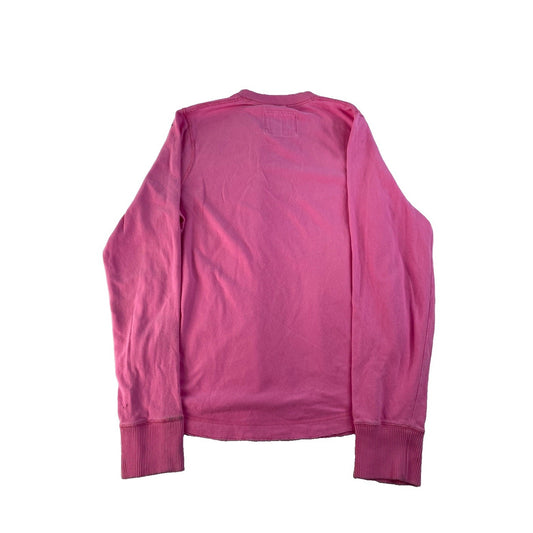 Mens Abercrombie & Fitch Pink Muscle Fit Long Sleeve V-Neck Shirt Size XL