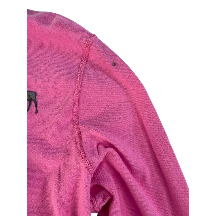 Mens Abercrombie & Fitch Pink Muscle Fit Long Sleeve V-Neck Shirt Size XL
