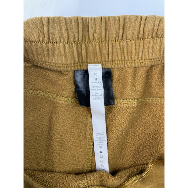 Womens Lululemon Yellow Flared Capri Sweatpants Size 10