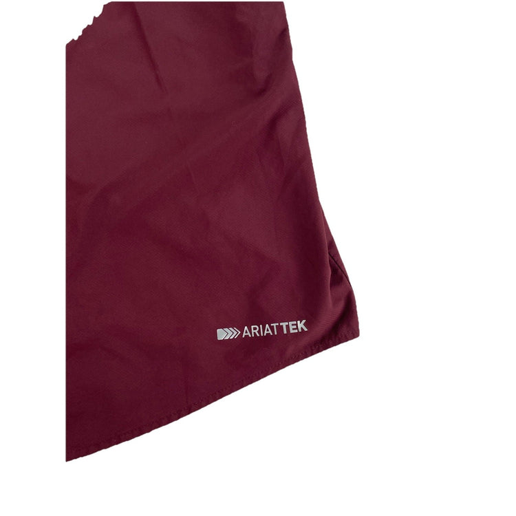 Men’s ARIAT tek Outbound Classic Maroon Button Up, SS Shirt Size Xxl