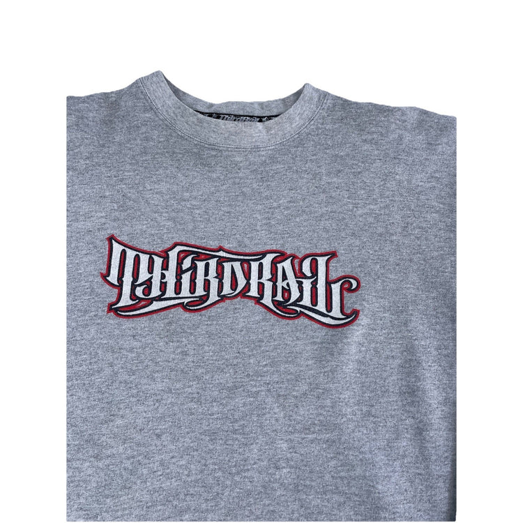 Mens Vintage Third Rail Gray Logo Graphic Crewneck Sweatshirt Size L