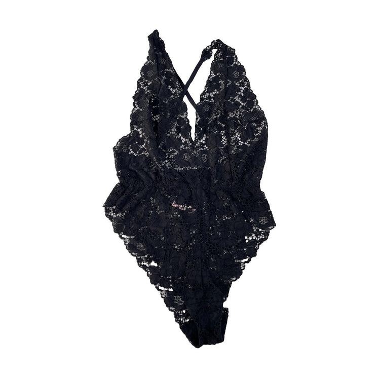 Womens Victorias Secret X Bluebella Natalia Black Lace Bodysuit Size Large