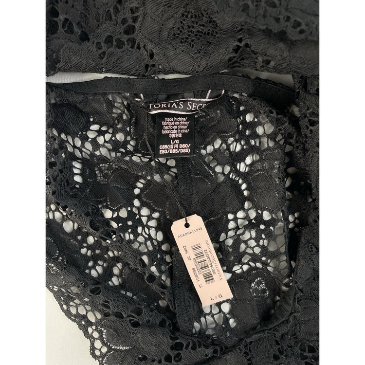 Womens Victorias Secret X Bluebella Natalia Black Lace Bodysuit Size Large