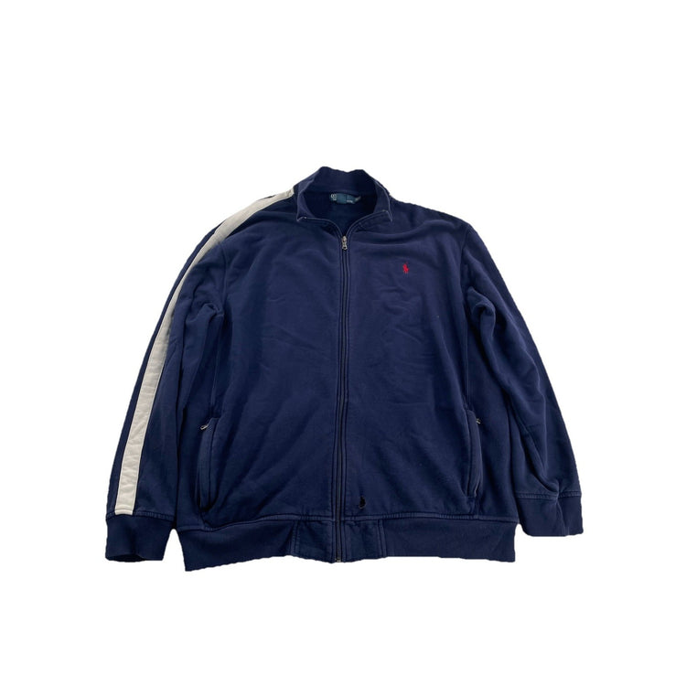 Mens Vintage Polo Ralph Lauren Zone Sleeve Zip Up Collard Size 2xl