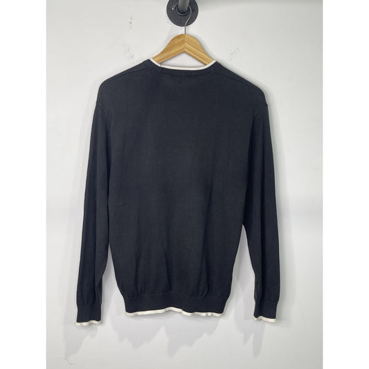 Vintage Men’s black and white Knitted Supreme sweater Sz Medium