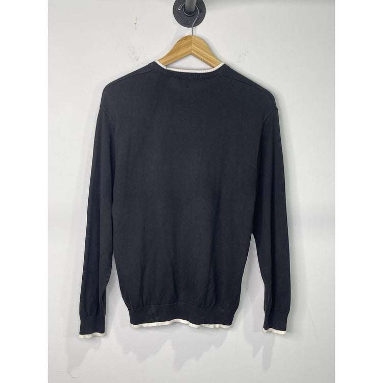 Vintage Men’s black and white Knitted Supreme sweater Sz Medium
