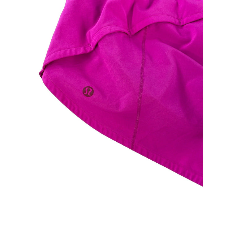 Womens Lululemon Magenta Pink Zipper Pocket Athletic Running Shorts SIZE 4