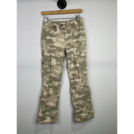 Women’s Y2K So Wear It Declare It Camo Cargo Utility Pants Sz 16 30x28