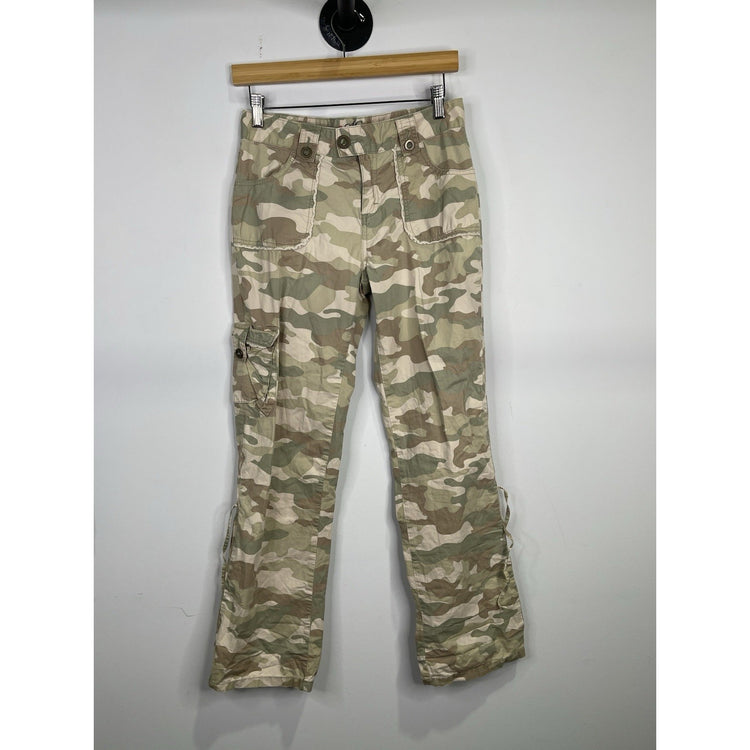 Women’s Y2K So Wear It Declare It Camo Cargo Utility Pants Sz 16 30x28