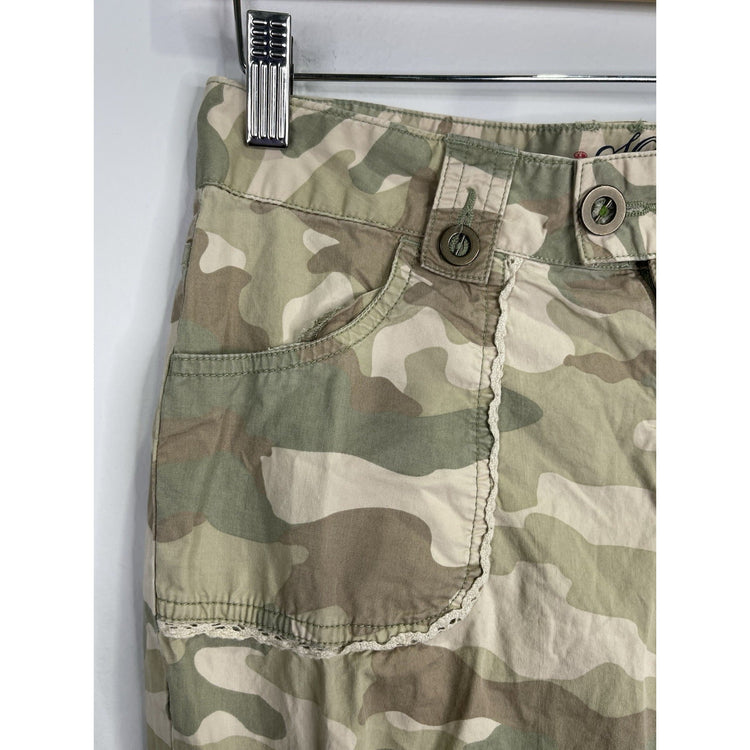 Women’s Y2K So Wear It Declare It Camo Cargo Utility Pants Sz 16 30x28