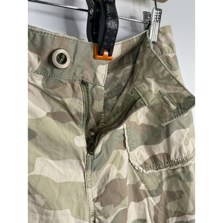 Women’s Y2K So Wear It Declare It Camo Cargo Utility Pants Sz 16 30x28