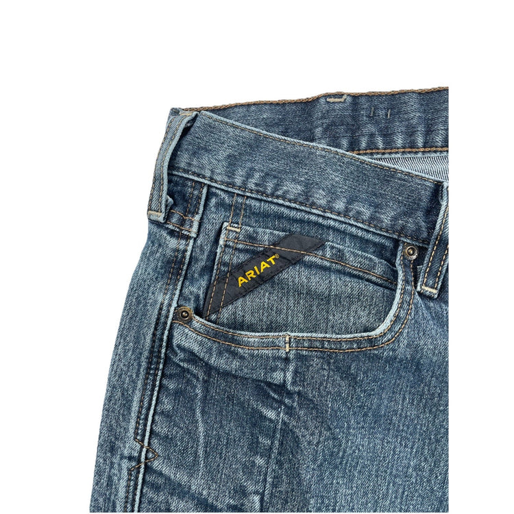 Mens Ariat REBAR Straight Leg Blue Jeans Size 36x36