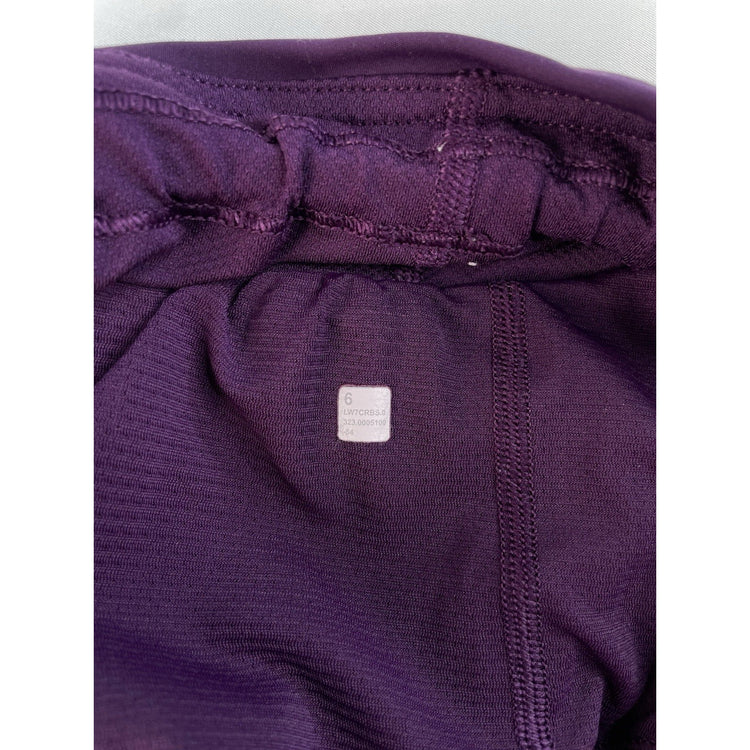 Women's Lululemon Purple High-Rise Athletic Shorts Size 6