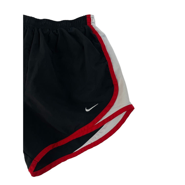 Women's Nike Dri-FIT Black and Red Athletic Running Shorts, Size XS