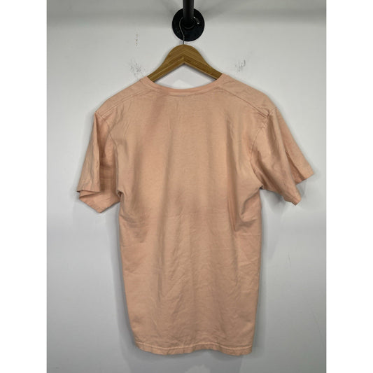 Y2K STUSSY 8 BALL LOGO T-SHIRT SHORT SLEEVE Peach Men Medium