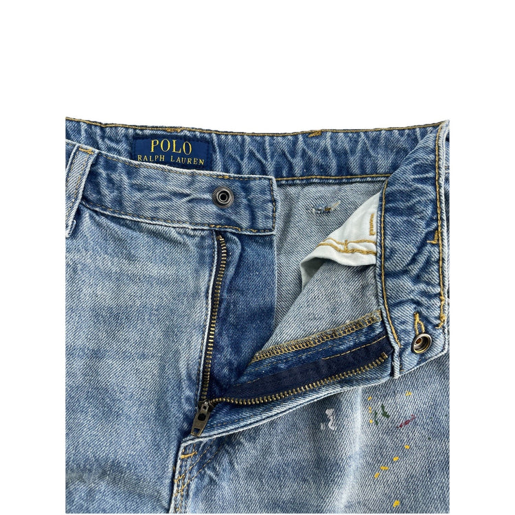 Polo Ralph Lauren ‘Big Boys’ Paint Splatter Denim Shorts Size 28