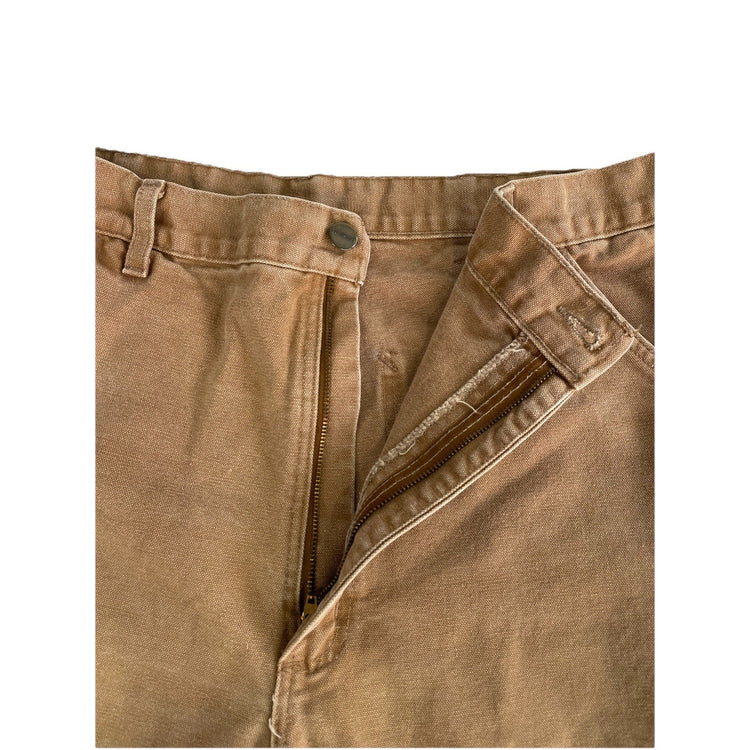 Mens Carhartt B11 Loose Fit Utility Brown Work Pants Size 35x34