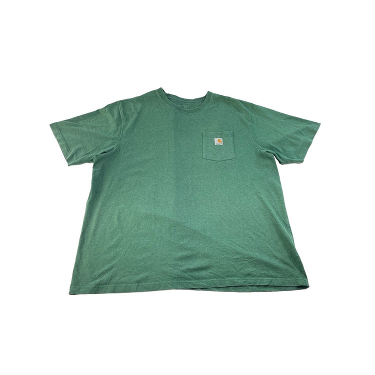 Mens Carhartt Solid Green Shirt Sleeve T-Shirt Size 3XL
