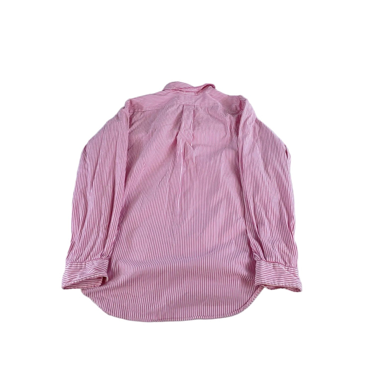 Mens Polo Ralph Lauren Classic Fit Pink & White Striped Button Down size 16