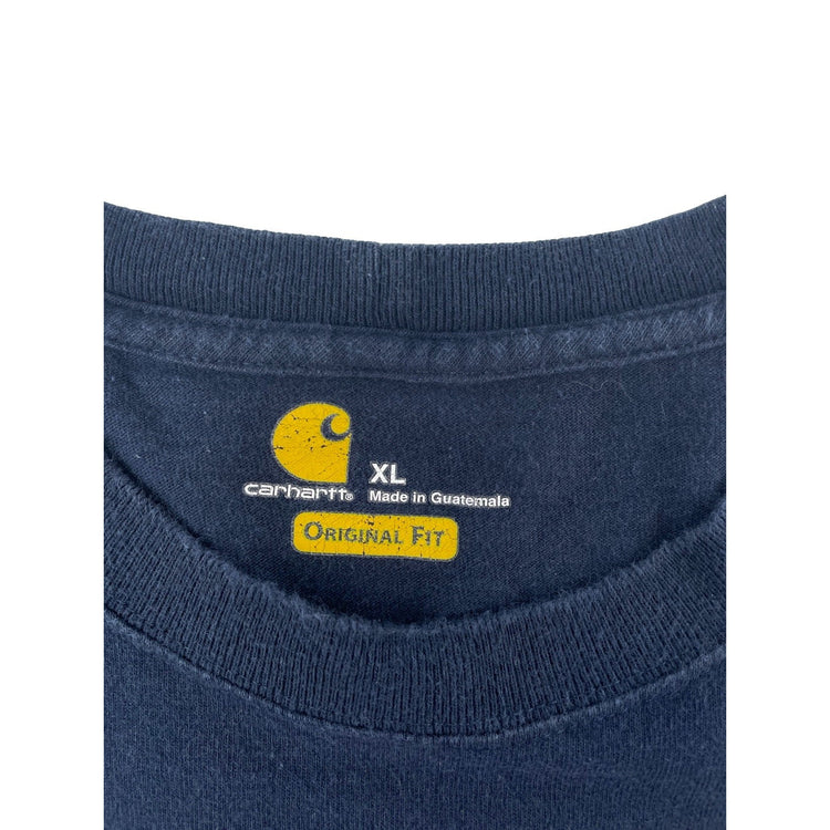 Mens Carhartt Dark Navy Blue Original Fit T Shirt Size XL