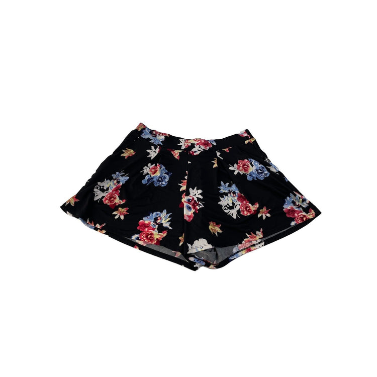 Women's Express Black Floral Print Skort/Shorts Size Small