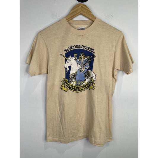 Vintage 1980 Men’s Seventh Annual Texas Renaissance Festival T-Shirt Hanes Tag Size Medium