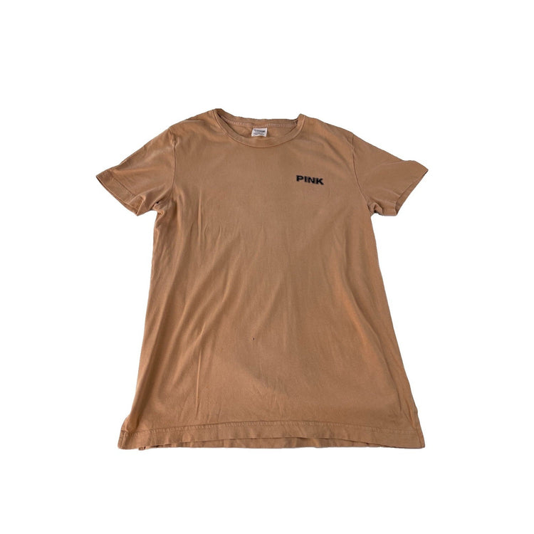 Women’s PINK Victorias Secret Beige Graphic T Shirt Size Small