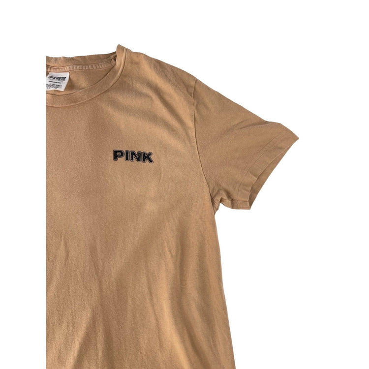 Women’s PINK Victorias Secret Beige Graphic T Shirt Size Small