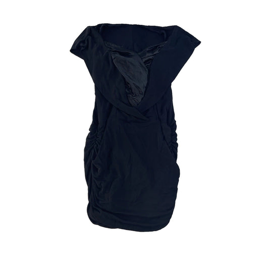 Womens Bebe Black Backless Hooded Dress Size Small