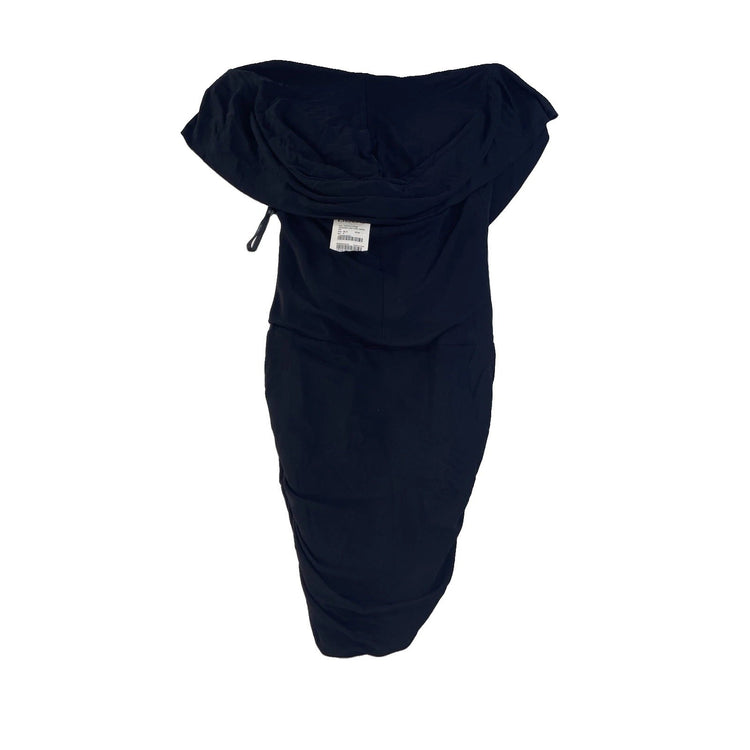Womens Bebe Black Backless Hooded Dress Size Small