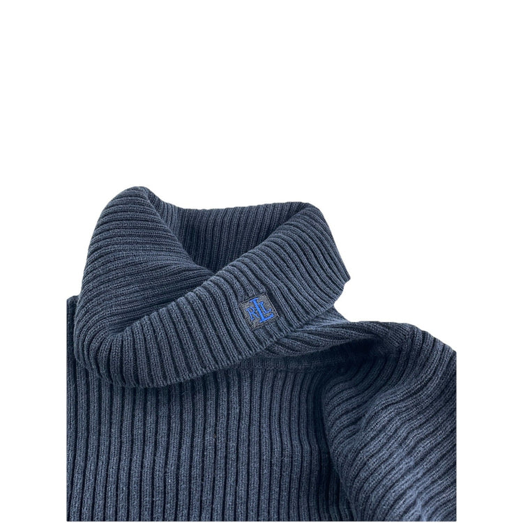 Womens Lauren Ralph Lauren Size Medium Dark Navy Blue Turtle Neck Sweater