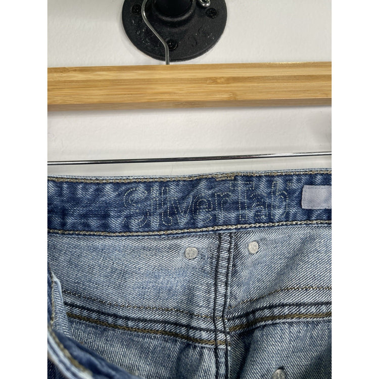 Y2K Levis Silvertab Jeans Mens 36x30 Blue Medium Wash Boot Cut Western