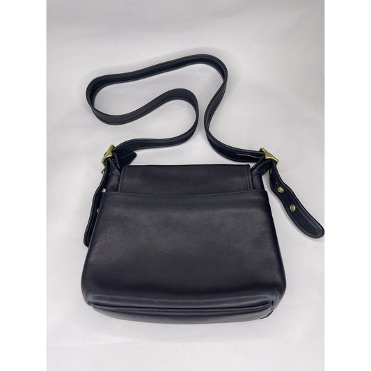 Vintage Black Coach Legacy Companion Flap 9715 Leather Crossbody/Shoulder Bag