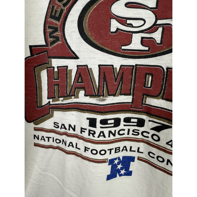 Vintage 1997 San Francisco 49ers Western Division Champions T-shirt Size M