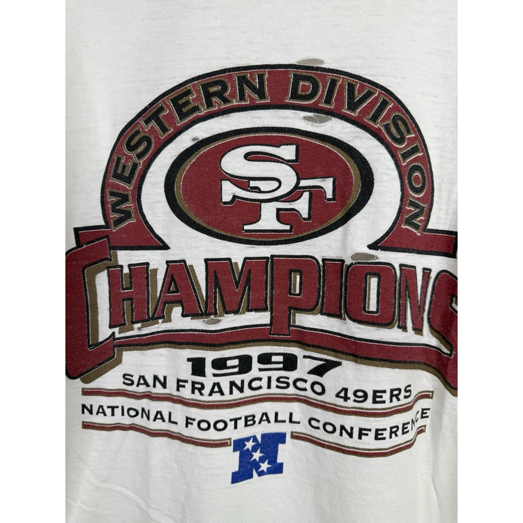 Vintage 1997 San Francisco 49ers Western Division Champions T-shirt Size M