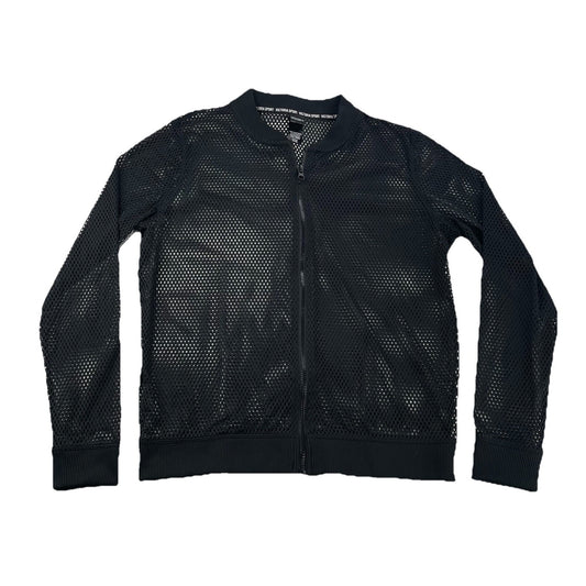 Womens Victoria Sport Black Mesh Bomber Jacket Size S