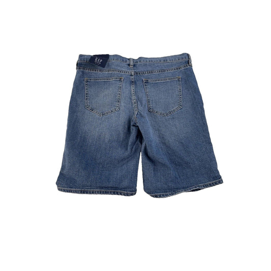 Womens Gap Blue Denim Bermuda Shorts Size 30