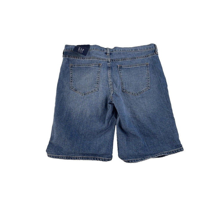 Womens Gap Blue Denim Bermuda Shorts Size 30
