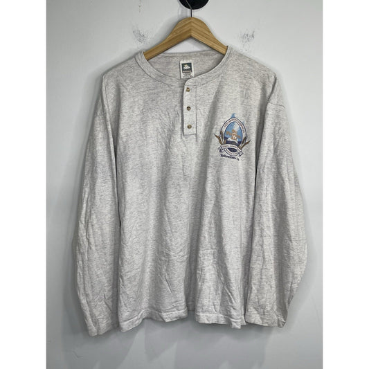 Men’s Vintage Gray Otto Brothers Brewing Co. Wyoming Long Sleeve Sz XL